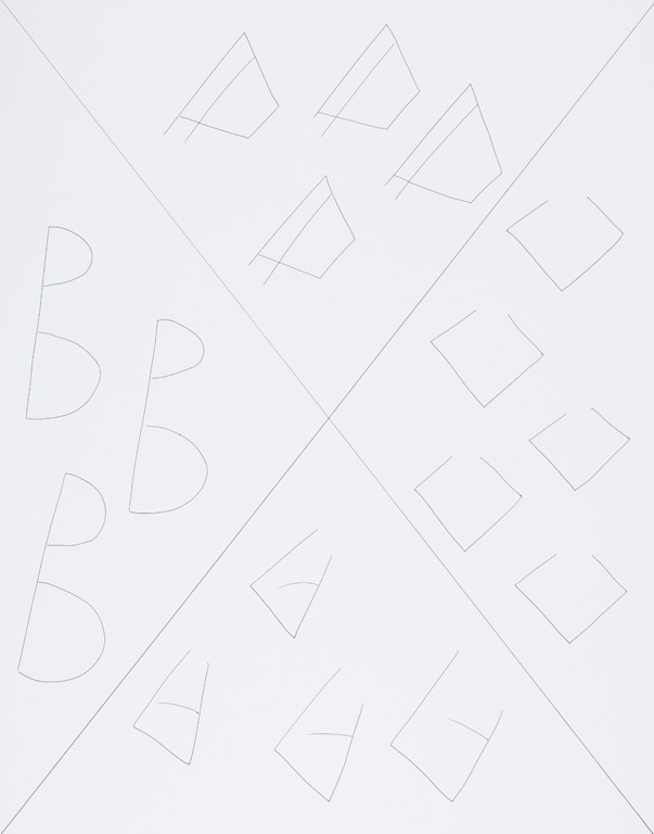 Claude Closky, ‘X (g),’ 2015, black ballpoint pen on paper, 65 x 51 cm.